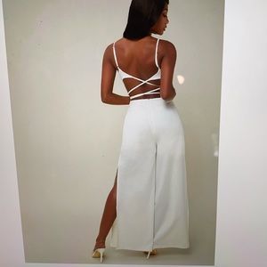 Brand new- Shein white jumpsuit